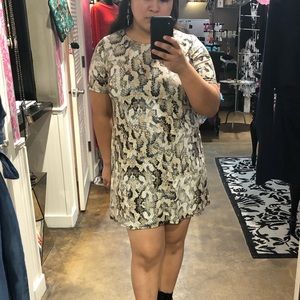 Snake print dress